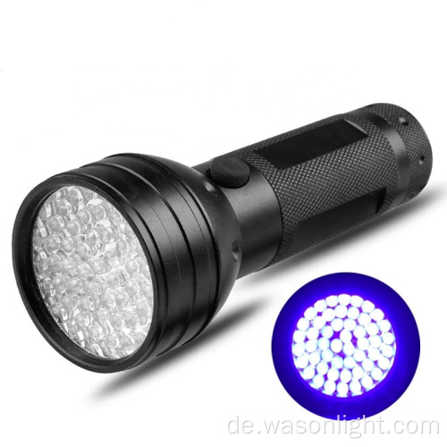 WASON Hot Sale Professional 51*LED 395nm Wellenlänge Schwarzlicht UV Taschenlampe Ultraviolett Blacklight Detektor Fackellicht